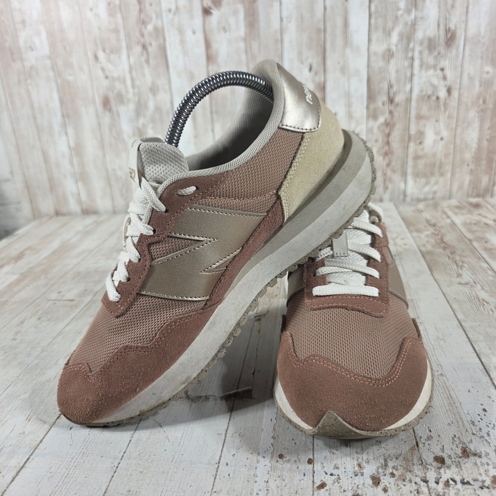 New Balance 237 Womens Mauve Gold Tan Retro‎ Sneakers WS237MSC Size 9.5 - Picture 5 of 8